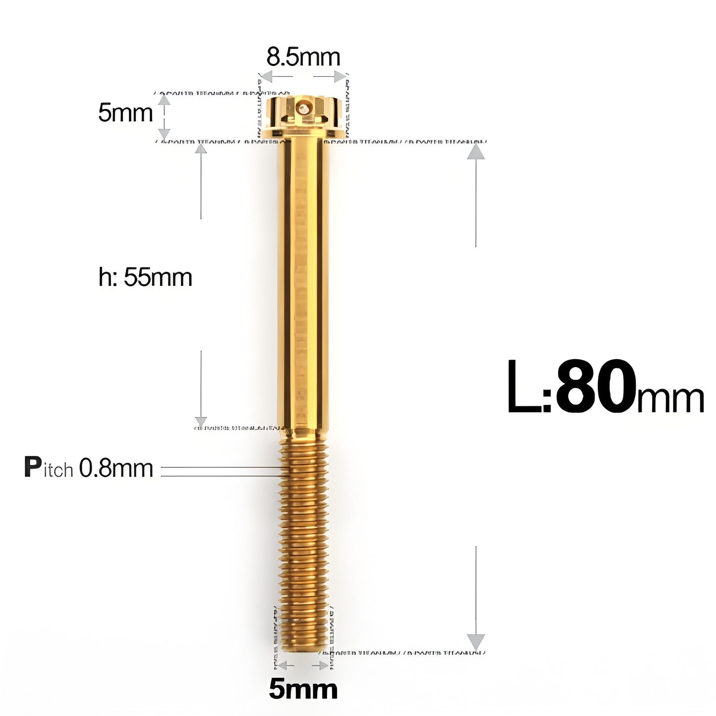 M5 X L35 - 95MM Titanium Bolts For Motorcycle & Bike