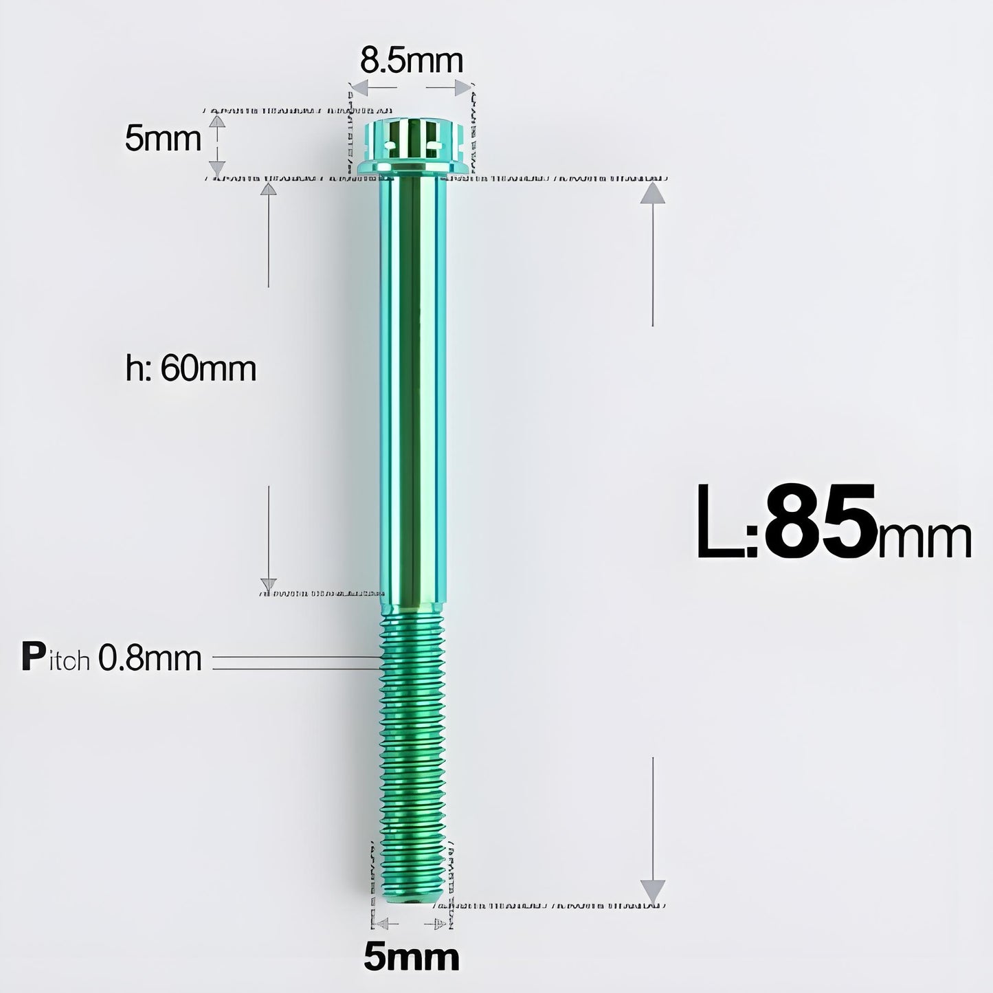 M5 X L35 - 95MM Titanium Bolts For Motorcycle & Bike