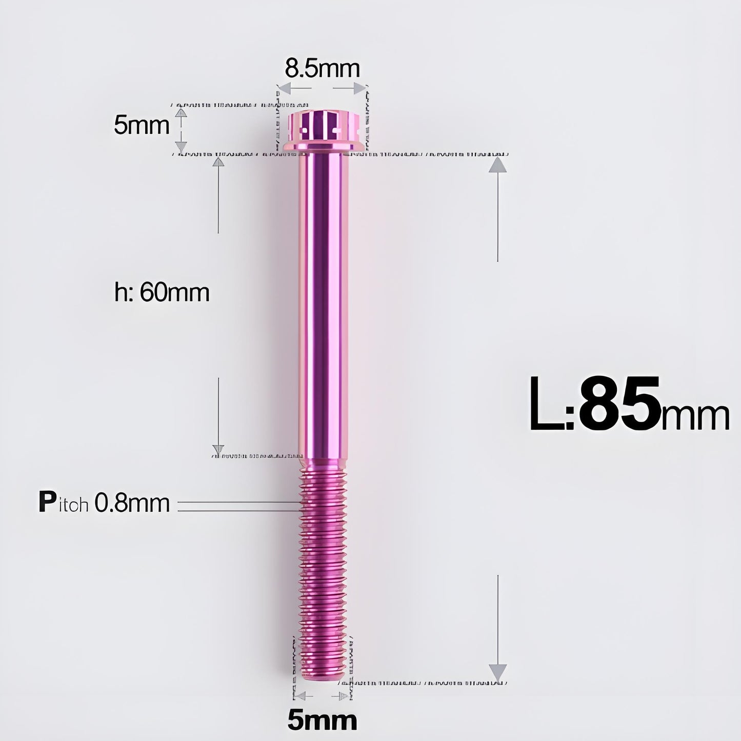 M5 X L35 - 95MM Titanium Bolts For Motorcycle & Bike