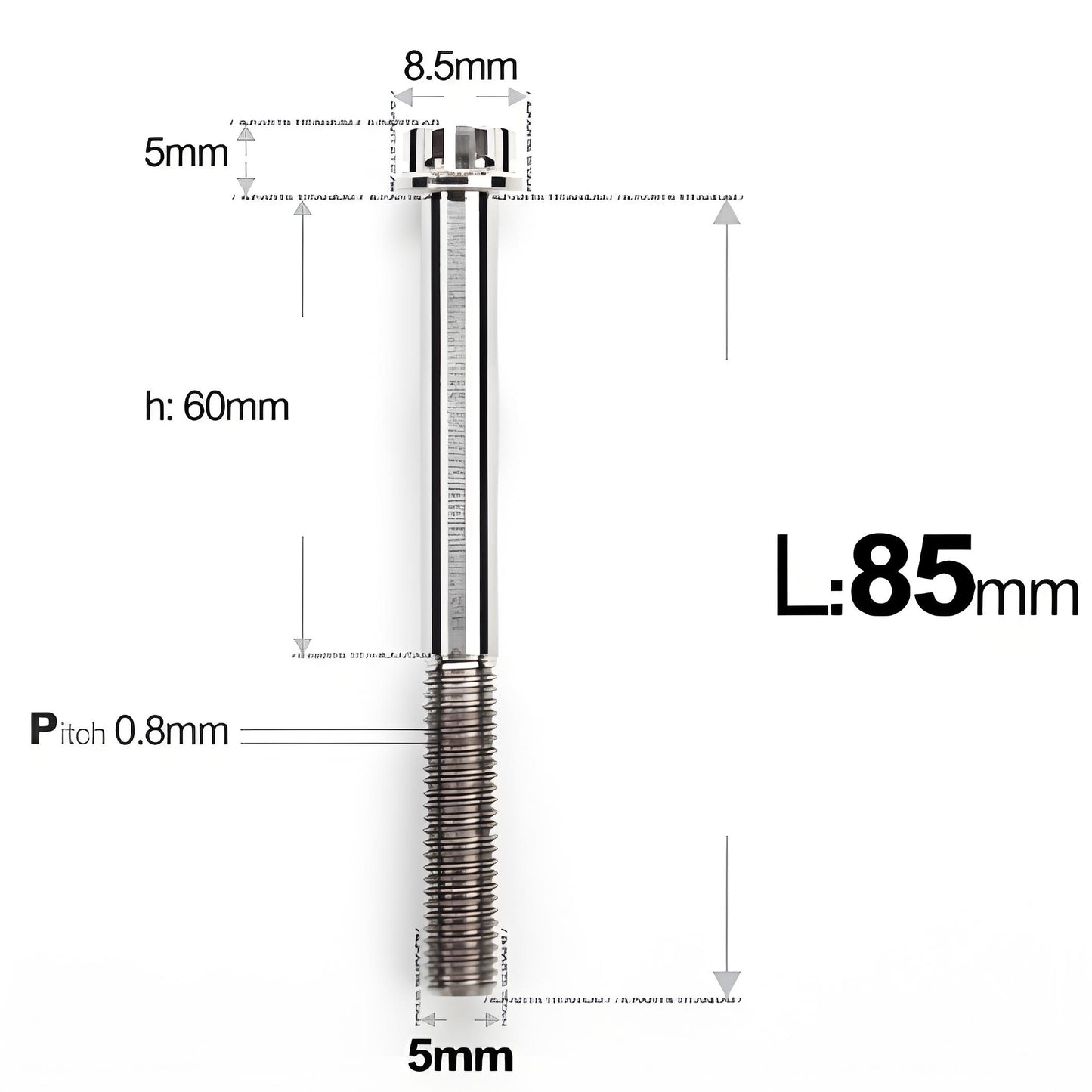 M5 X L35 - 95MM Titanium Bolts For Motorcycle & Bike