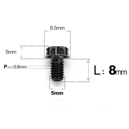 M5 X L6 8 12 30MM Titanium Bolts For Motorcycle
