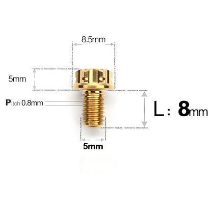 M5 X L6 8 12 30MM Titanium Bolts For Motorcycle