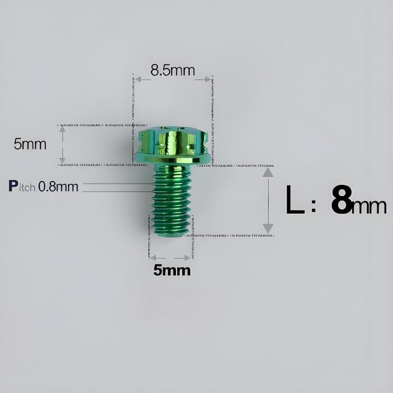 M5 X L6 8 12 30MM Titanium Bolts For Motorcycle