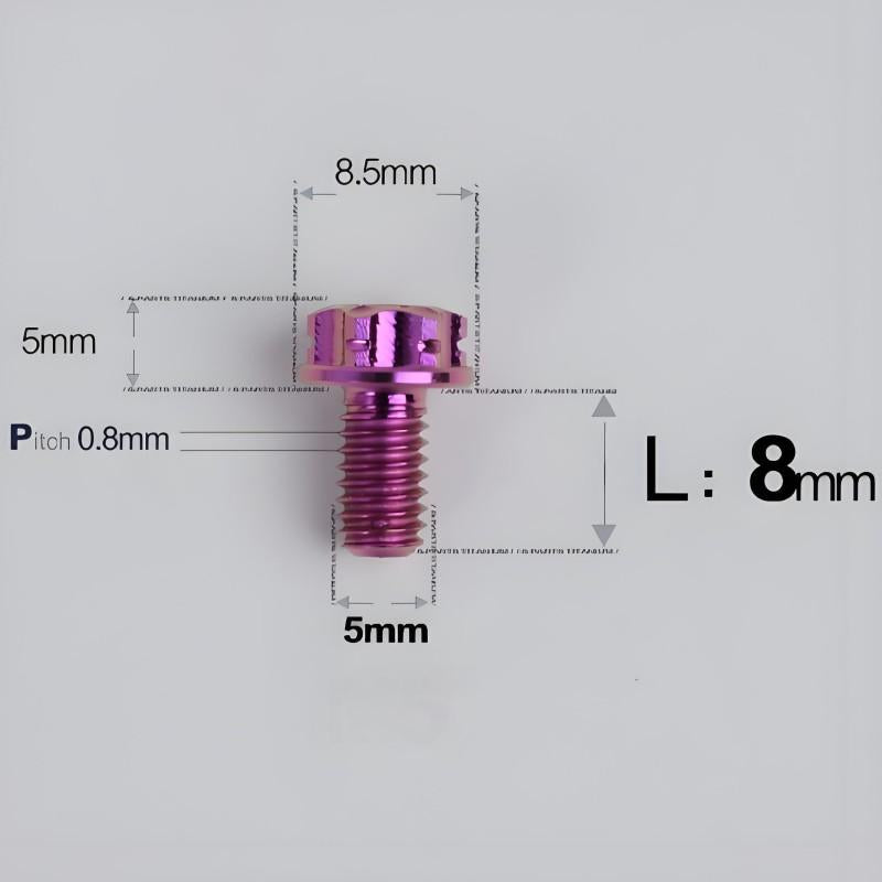 M5 X L6 8 12 30MM Titanium Bolts For Motorcycle