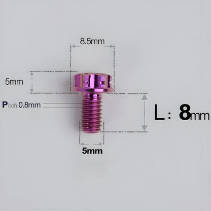 M5 X L6 8 12 30MM Titanium Bolts For Motorcycle
