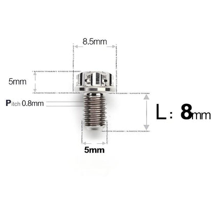 M5 X L6 8 12 30MM Titanium Bolts For Motorcycle