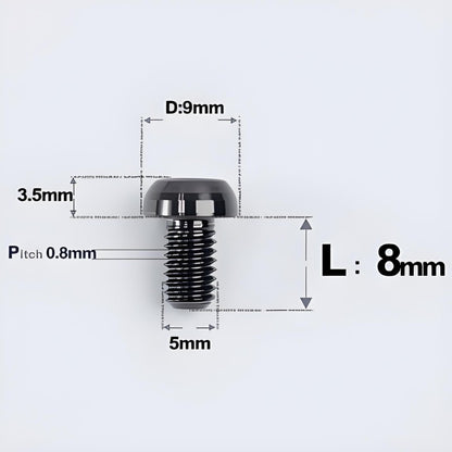 M5x8-34mm Titanium Disc Bolts Button Head Bolts for Water Bottle Cage