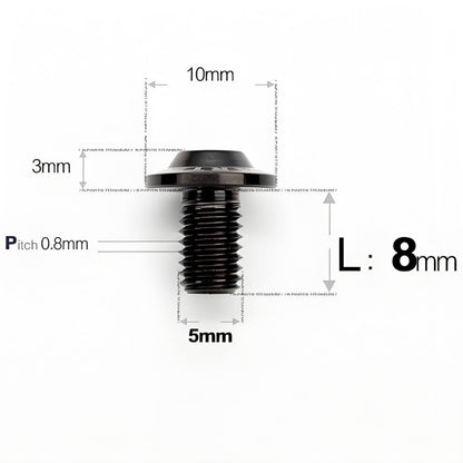 M5x6-30mm Titanium Bolts for E-bike & Motorcycle - D10mm