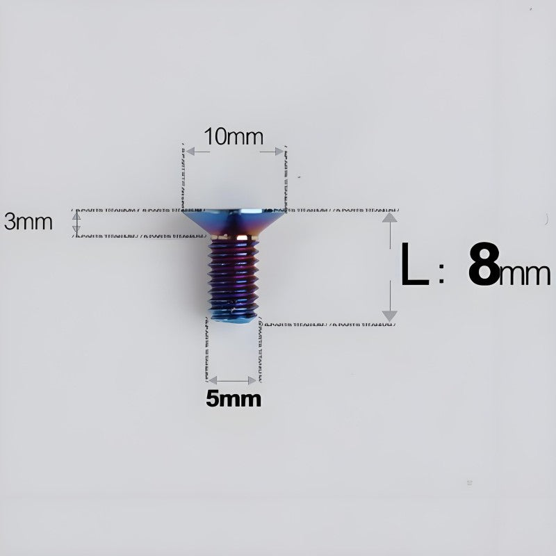 M5x8-30MM Titanium Flat Head Bolts for Road Bike Seatpost Clamp