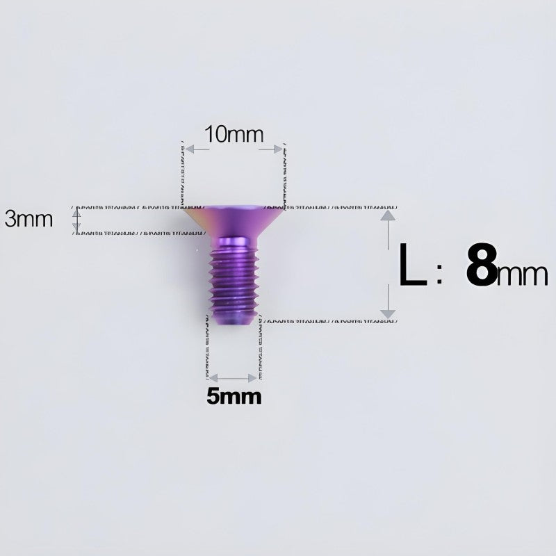 M5x8-30MM Titanium Flat Head Bolts for Road Bike Seatpost Clamp