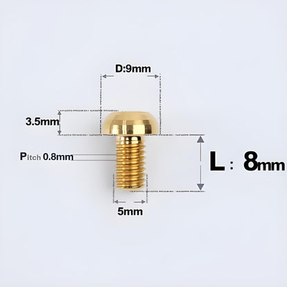 M5x8-34mm Titanium Disc Bolts Button Head Bolts for Water Bottle Cage