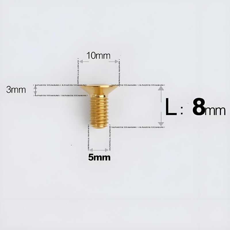 M5x8-30MM Titanium Flat Head Bolts for Road Bike Seatpost Clamp