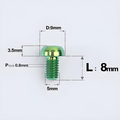 M5x8-34mm Titanium Disc Bolts Button Head Bolts for Water Bottle Cage