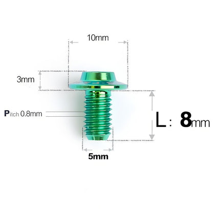 M5x6-30mm Titanium Bolts for E-bike & Motorcycle - D10mm