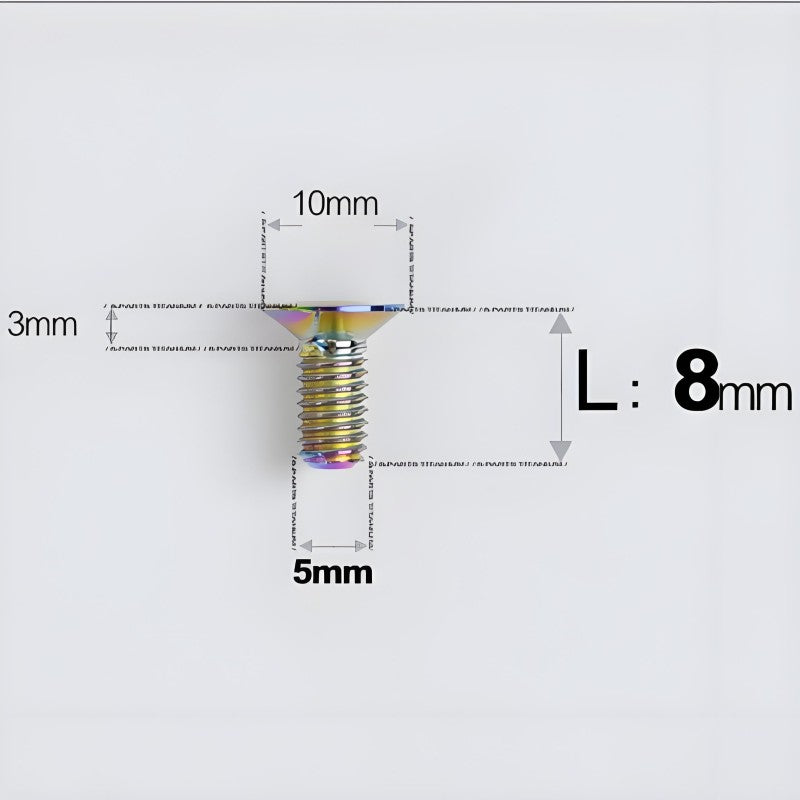 M5x8-30MM Titanium Flat Head Bolts for Road Bike Seatpost Clamp