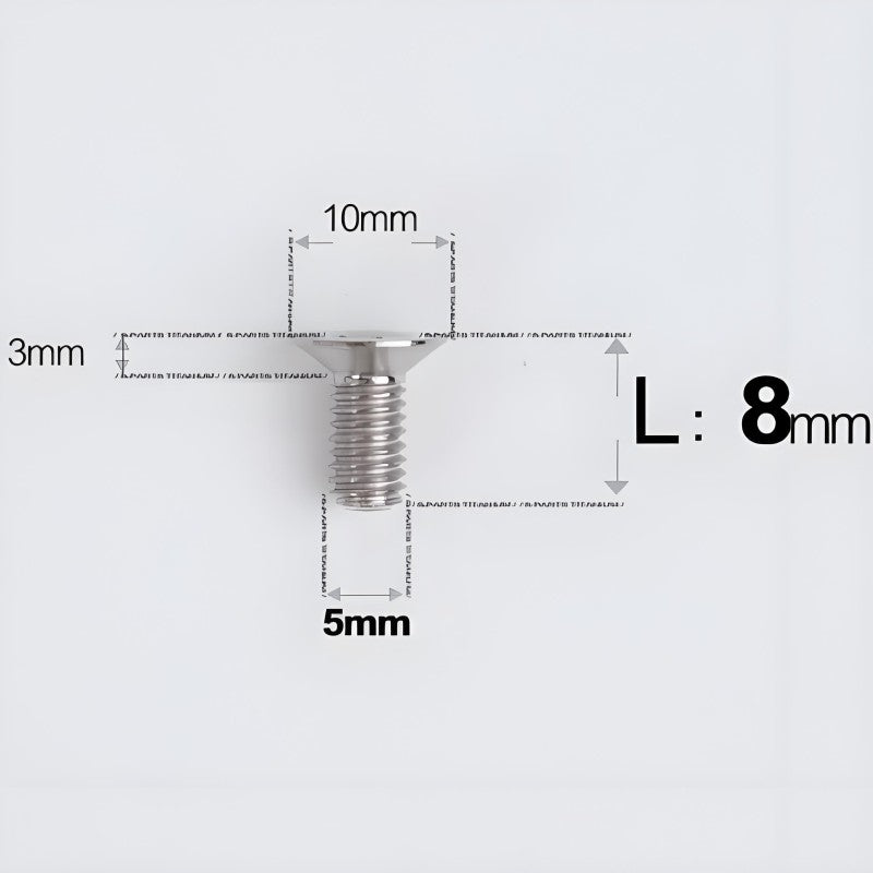 M5x8-30MM Titanium Flat Head Bolts for Road Bike Seatpost Clamp