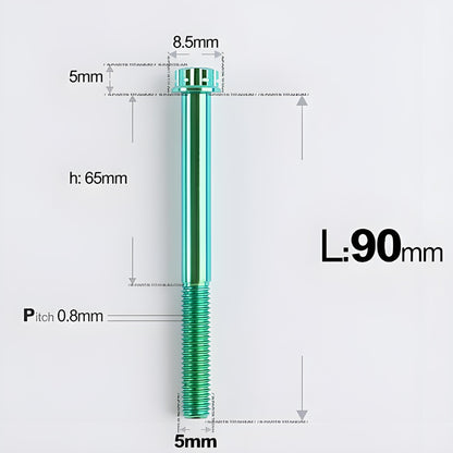 M5 X L35 - 95MM Titanium Bolts For Motorcycle & Bike