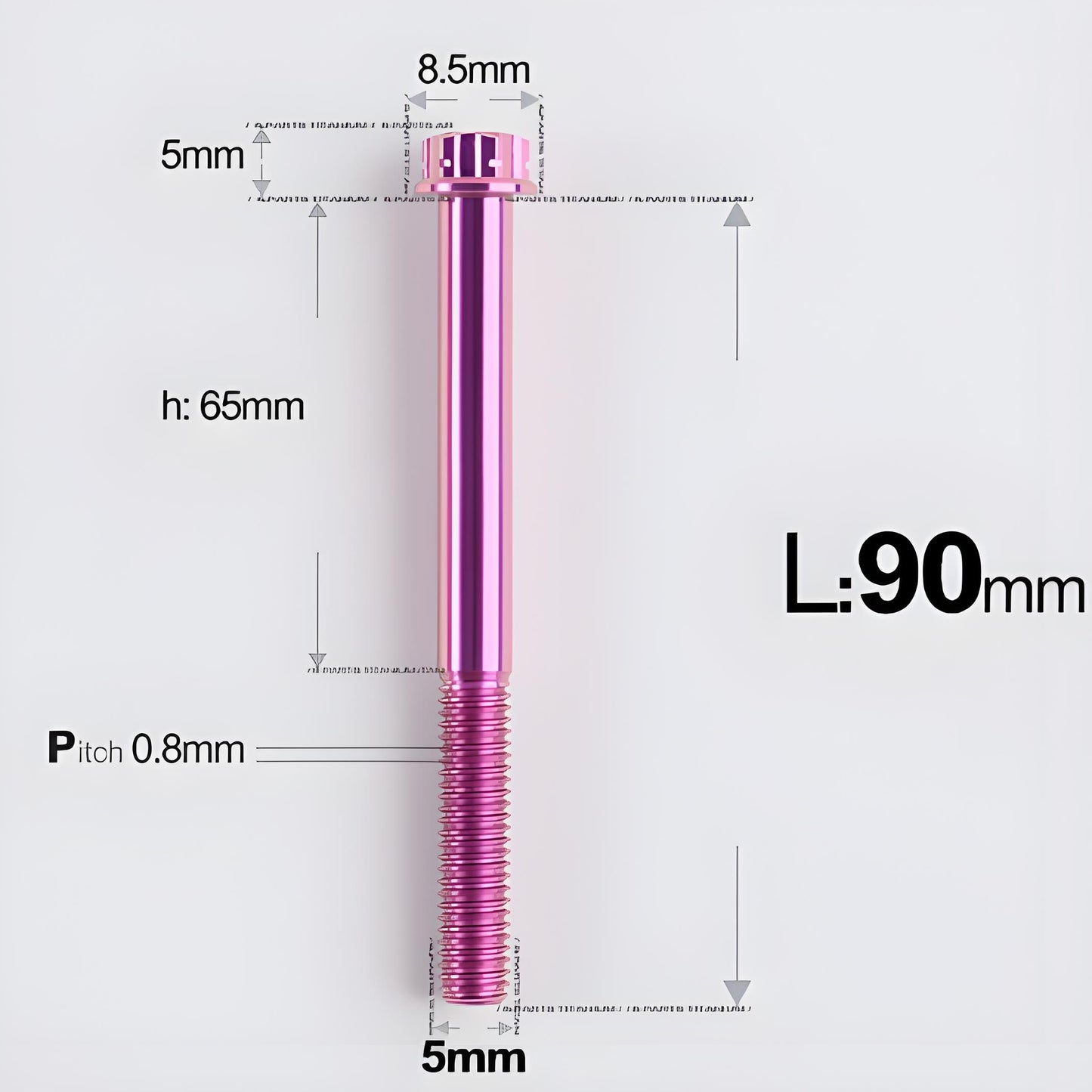M5 X L35 - 95MM Titanium Bolts For Motorcycle & Bike