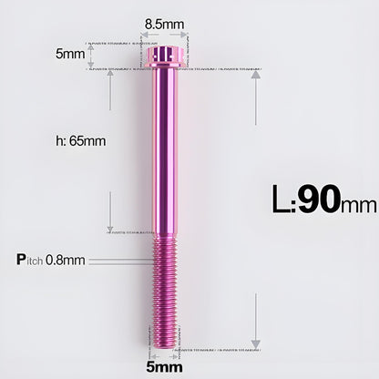 M5 X L35 - 95MM Titanium Bolts For Motorcycle & Bike