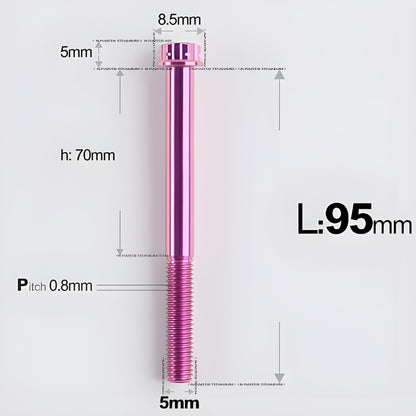 M5 X L35 - 95MM Titanium Bolts For Motorcycle & Bike
