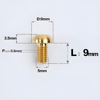 M5x8-34mm Titanium Disc Bolts Button Head Bolts for Water Bottle Cage