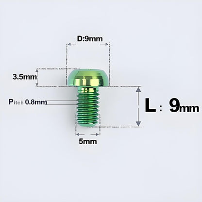 M5x8-34mm Titanium Disc Bolts Button Head Bolts for Water Bottle Cage