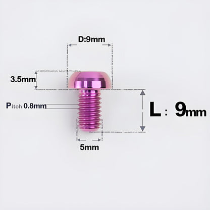 M5x8-34mm Titanium Disc Bolts Button Head Bolts for Water Bottle Cage