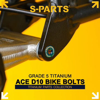 ACE D10 Folding Bike Titanium Bolts | Grade 5 Ti-6Al-4V | 18 Lightweight Options