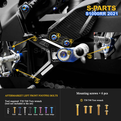 Grade 5 Titanium Bolts & Fasteners for 2021 BMW S1000RR