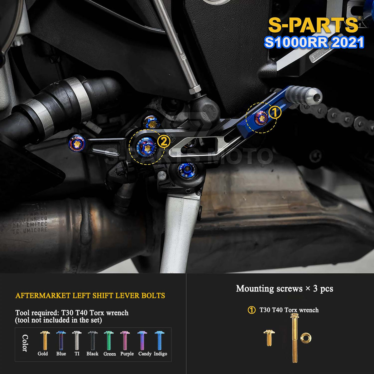 Grade 5 Titanium Bolts & Fasteners for 2021 BMW S1000RR