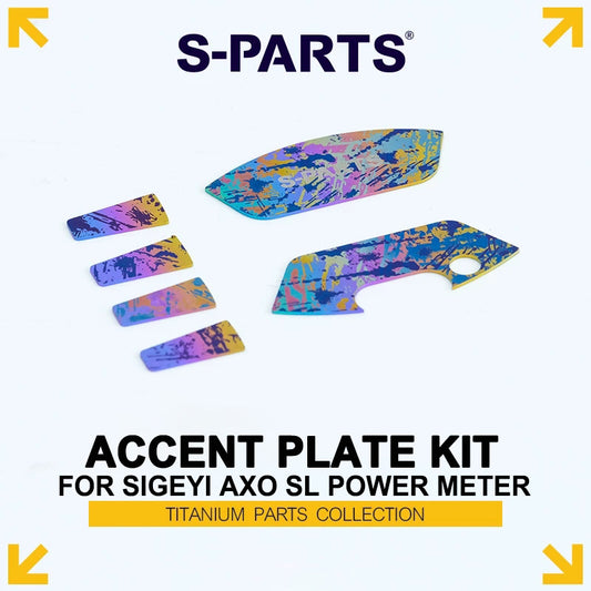 Anodized Grade 5 Titanium Accent Plate Kit for SIGEYI AXO SL Power Meter | 7 Designs