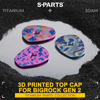 BIGROCK Gen 2 3DAM Titanium Headset Top Cap – 3D Printed Bicycle Cockpit Upgrade with Bolt