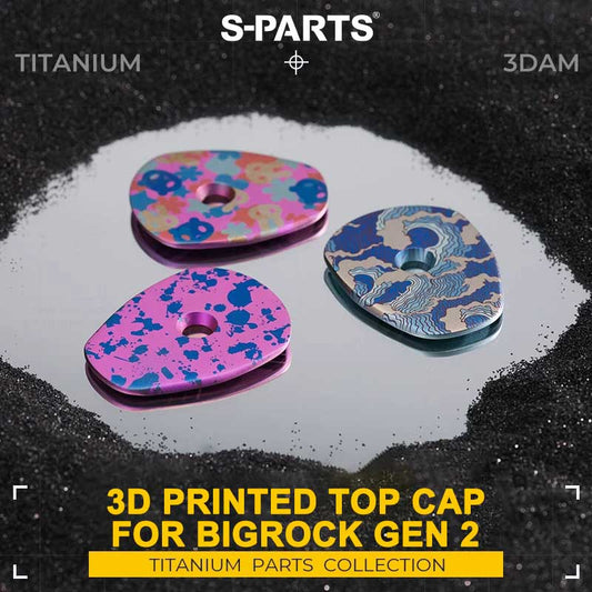 BIGROCK Gen 2 3DAM Titanium Headset Top Cap – 3D Printed Bicycle Cockpit Upgrade with Bolt