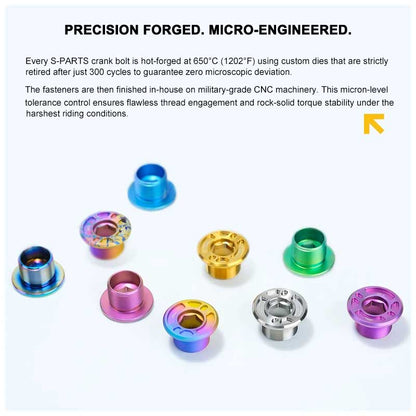 BIGROCK RS Titanium Crank Bolt & Self-Extracting Cap Kit SHIMANO TL-LR15 Compatible