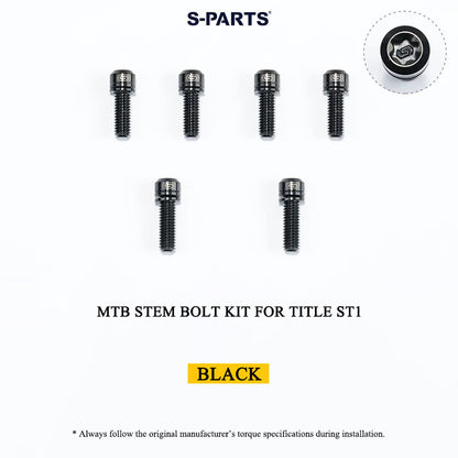 Grade 5 Titanium MTB Stem Bolt Kit for TITLE ST1/ST2/DM1