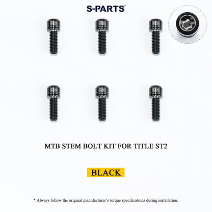Grade 5 Titanium MTB Stem Bolt Kit for TITLE ST1/ST2/DM1