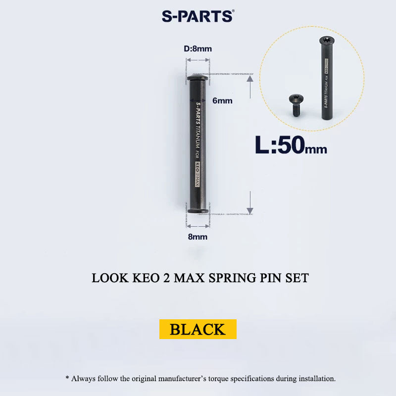Grade 5 Titanium Pedal Axle & Parts for LOOK KEO 2 MAX