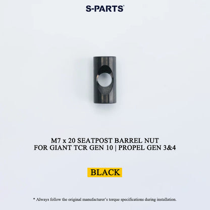 M7 x 20 Titanium Seatpost Barrel Nut for Giant TCR Gen 10 / Propel Gen 3 & Gen 4 (3.38g)