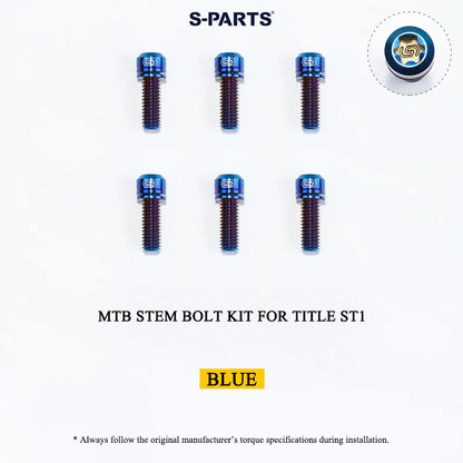 Grade 5 Titanium MTB Stem Bolt Kit for TITLE ST1/ST2/DM1