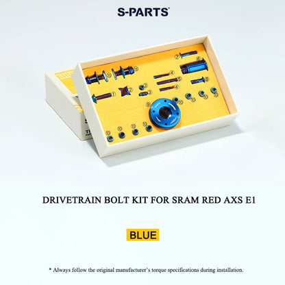 Titanium Drivetrain Bolt Kit for SRAM RED AXS E1 (12-Speed) | 21pcs Shifting System Hardware Upgrade Set