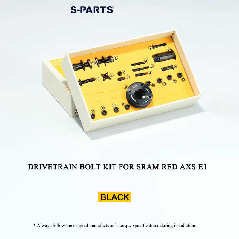 Titanium Drivetrain Bolt Kit for SRAM RED AXS E1 (12-Speed) | 21pcs Shifting System Hardware Upgrade Set
