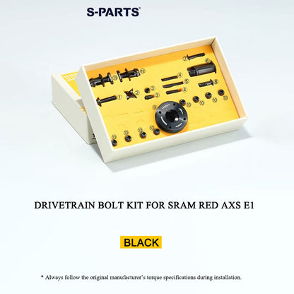 Titanium Drivetrain Bolt Kit for SRAM RED AXS E1 (12-Speed) | 21pcs Shifting System Hardware Upgrade Set