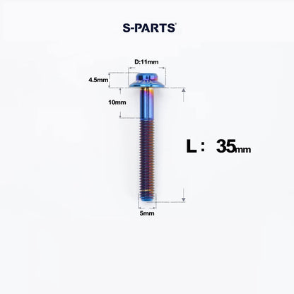 M5 Titanium Caliper Bolts for Shimano Flat Mount - R9270 / R8170 / R8070 / R7170