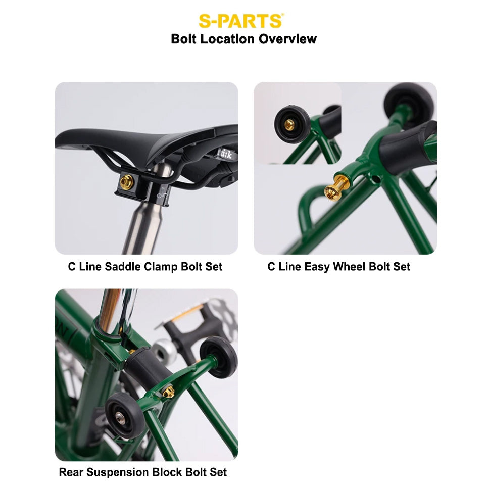 Titanium Bolts & Hardware Upgrade for Brompton C Line, P Line & T Line