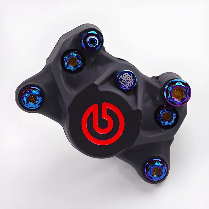 Brembo 2-Piston Caliper Titanium Bolt Kit (Crab Style) — 7-Piece Set