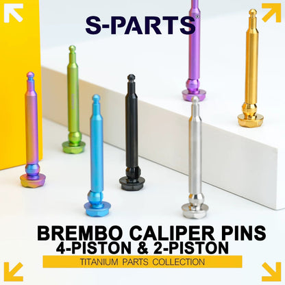 Brembo Grade 5 Titanium Brake Caliper Pins for 4-Piston and 2-Piston Calipers, 56 mm