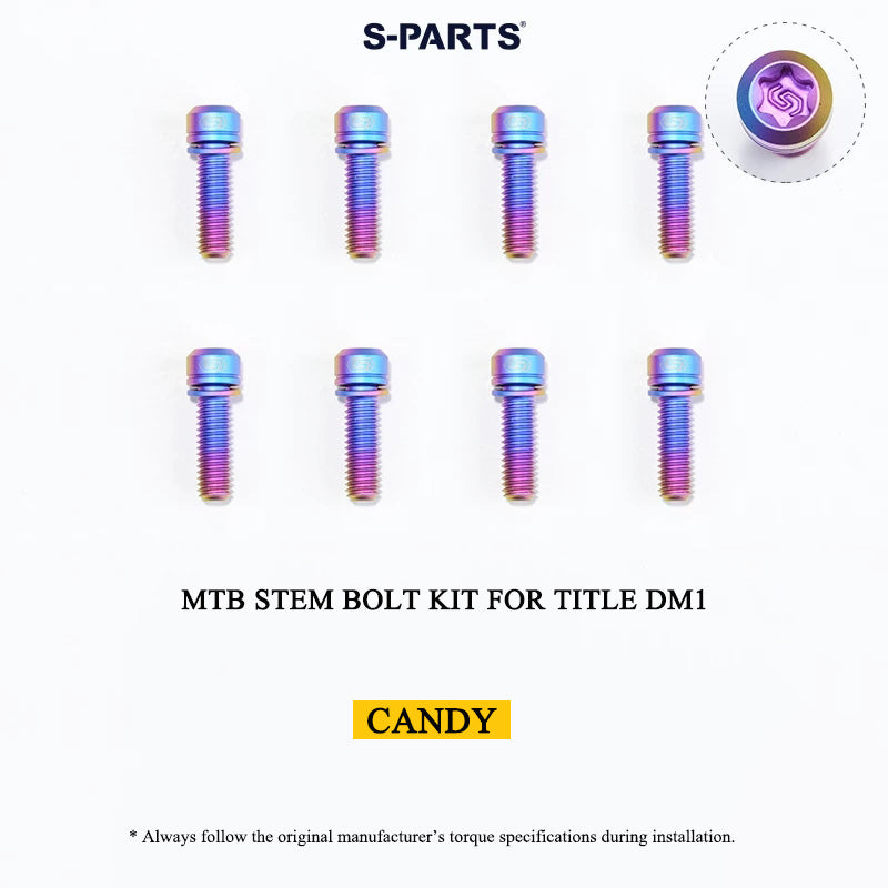 Grade 5 Titanium MTB Stem Bolt Kit for TITLE ST1/ST2/DM1