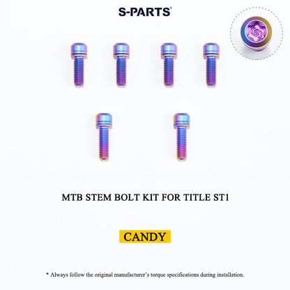 Grade 5 Titanium MTB Stem Bolt Kit for TITLE ST1/ST2/DM1