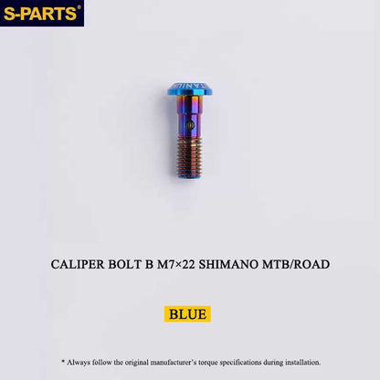 Titanium Caliper Body Bolt B M7 × 22mm for Shimano M9120 / M8120 / M7120 / M820 / M640 R9120