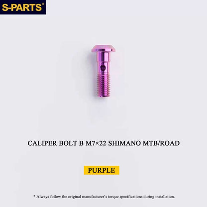 Titanium Caliper Body Bolt B M7 × 22mm for Shimano M9120 / M8120 / M7120 / M820 / M640 R9120